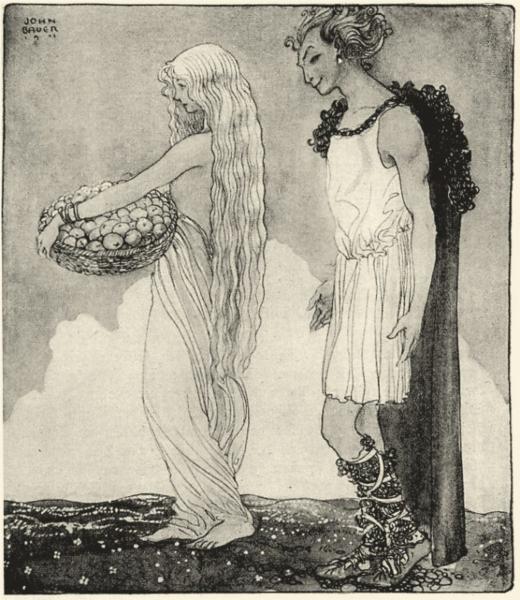 Loki  and Idun, 1911 - Йон Бауер