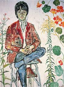 Paul McCartney and Flowers - John Bratby