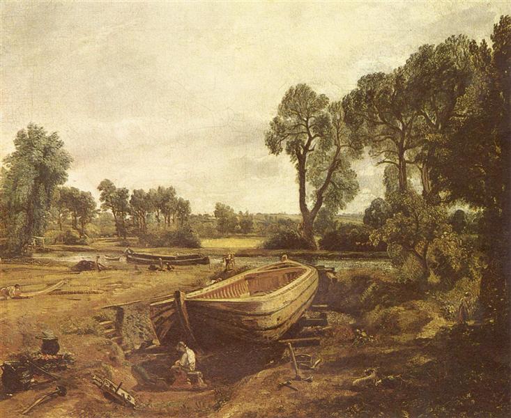 Boat Building, 1815 - John Constable