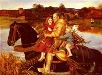 A Dream of the Past: Sir Isumbras at the Ford - John Everett Millais