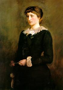 A Jersey Lily, Portrait of Lillie Langtry - Джон Эверетт Милле