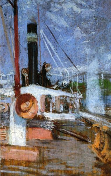 Aboard a Steamer, 1900 - 1902 - Джон Генрі Твахтман (Tуоктмен)