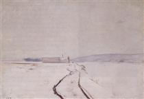 Along the River, Winter - John Henry Twachtman