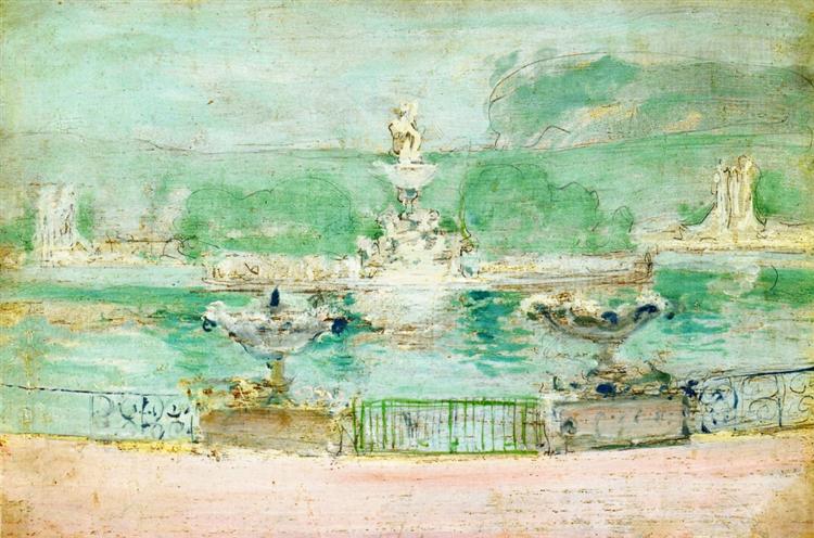 Fountain, World's Fair, c.1894 - Джон Генри Твахтман (Tуоктмен)