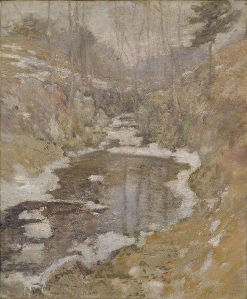 Hemlock Pool, c.1900 - Джон Генри Твахтман (Tуоктмен)