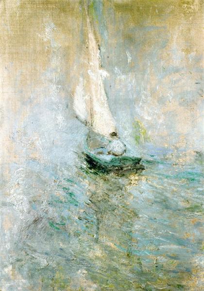 Sailing in the Mist, c.1895 - Джон Генрі Твахтман (Tуоктмен)