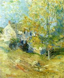 The Artist's House through the Trees (also known as Autumn Afternoon) - Джон Генрі Твахтман (Tуоктмен)