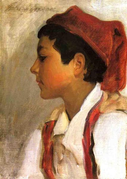 Head of a Neapolitan Boy in Profile, 1879 - Джон Сінгер Сарджент