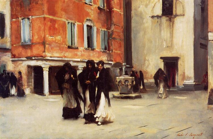 Leaving Church, Campo San Canciano, Venice, c.1882 - 薩金特