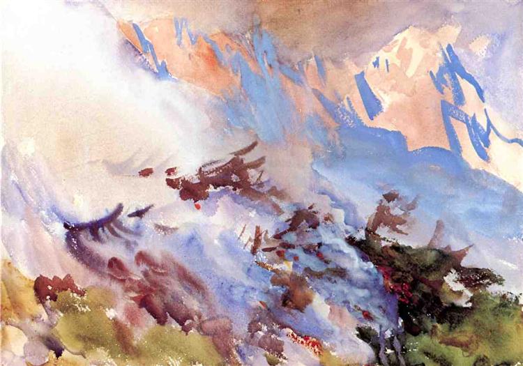 Mountain Fire, c.1903 - c.1908 - Джон Сінгер Сарджент