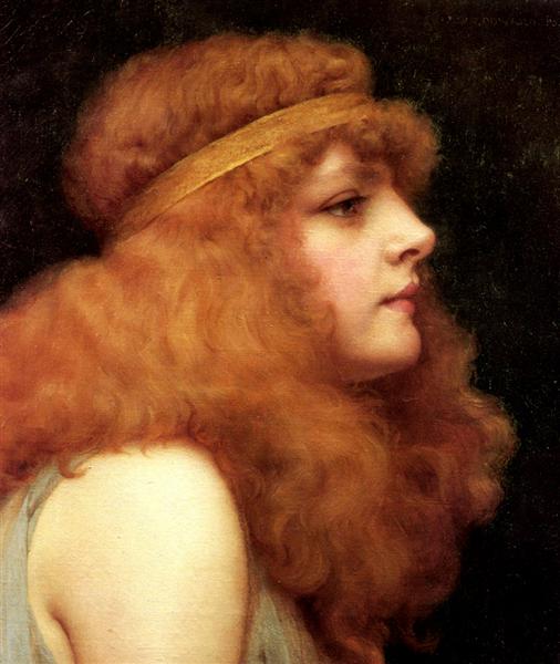 An Auburn Beauty, 1895 - Джон Вільям Годвард