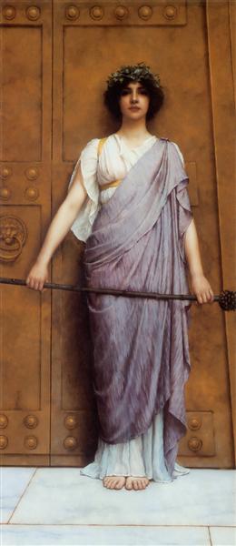 At the Gate of the Temple, 1898 - John William Godward