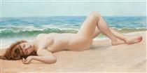Nude On The Beach - John William Godward