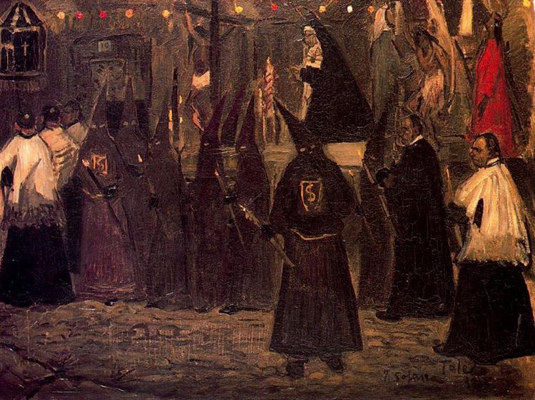 Procession in Toledo, 1905 - José Gutiérrez-Solana