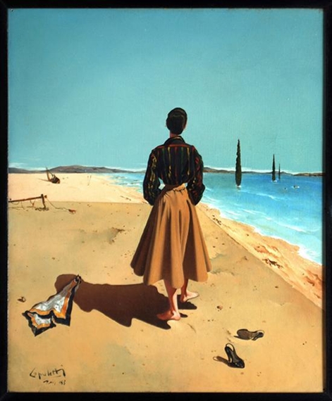 Dama en la playa, 1953 - Жозе Мануель Капулетті