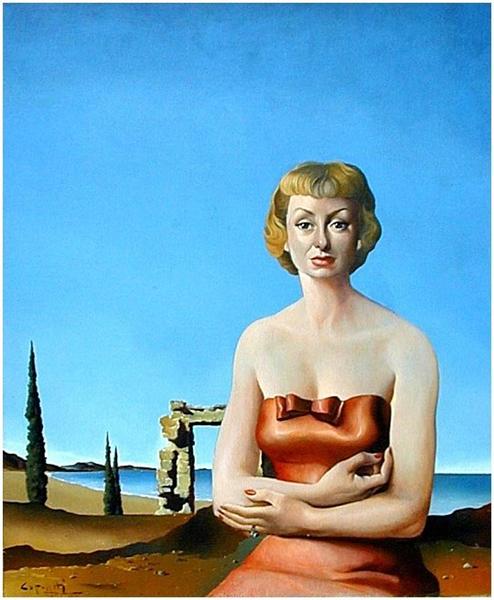 Portrait of Woman in Seascape, 1958 - Жозе Мануэль Капулетти