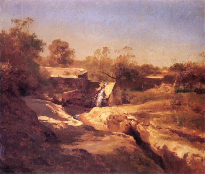 El río de Tacubaya, 1868 - Хосе Мария Веласко