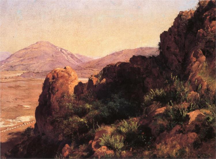 Peñascos del cerro de Atzacoalco - Jose Maria Velasco