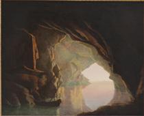A Grotto in the Gulf of Salerno, Sunset - Джозеф Райт