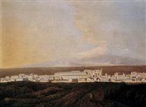 A View of Mount Etna and A Nearby Town - Joseph Wright of Derby