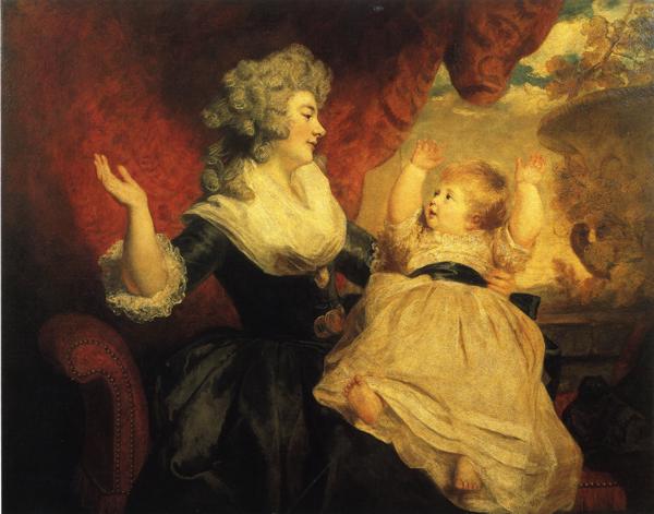 Georgiana, Duchess of Devonshire with her Infant Daughter Lady Georgiana Cavendish, 1784 - Joshua Reynolds