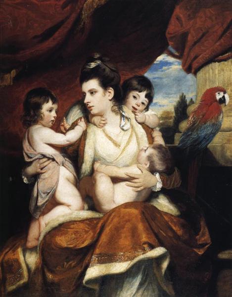Retrato de Lady Cockburn con sus tres hijos, 1773 - Joshua Reynolds