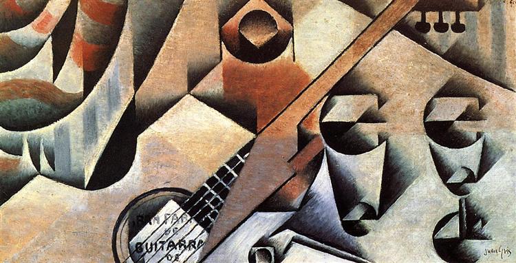 Guitar and Glasses (Banjo and Glasses), 1912 - Хуан Ґріс