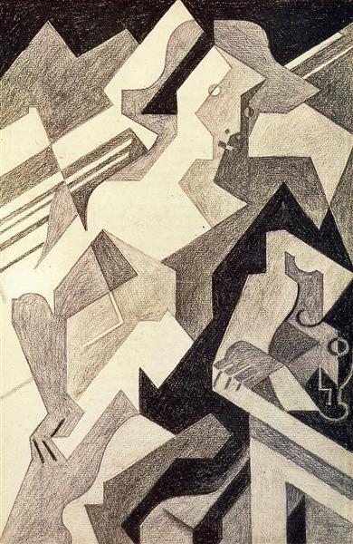 Harlequin at Table, 1918 - Хуан Ґріс