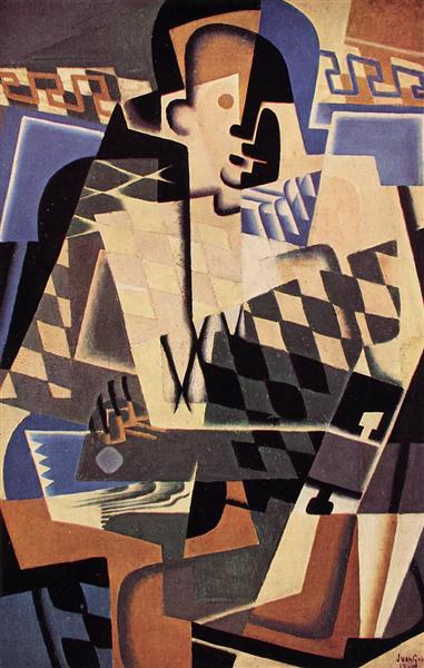 Harlequin with a Guitar, 1917 - 胡安·格里斯