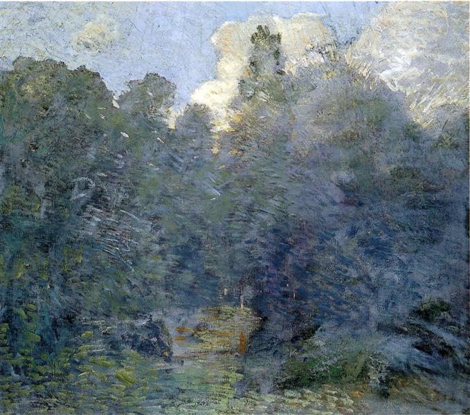 Landscape with Stone Wall, Windham, c.1892 - Джулиан Олден Вейр