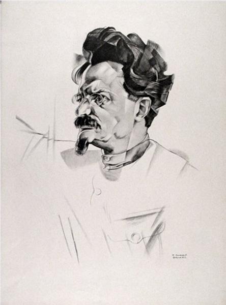 Portrait of Trotsky - Georges Annenkov
