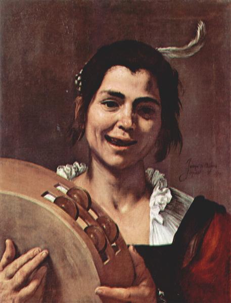 Girl with Tambourine, 1637 - 胡塞佩·德·里貝拉