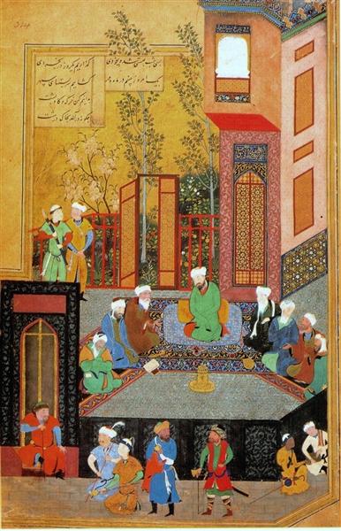 A miniature painting from the Iskandarnama, 1495 - Kamāl ud-Dīn Behzād