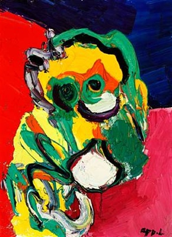 Colorful mask - Karel Appel