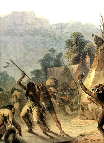 Missouri Indians, 1832 - Карл Бодмер