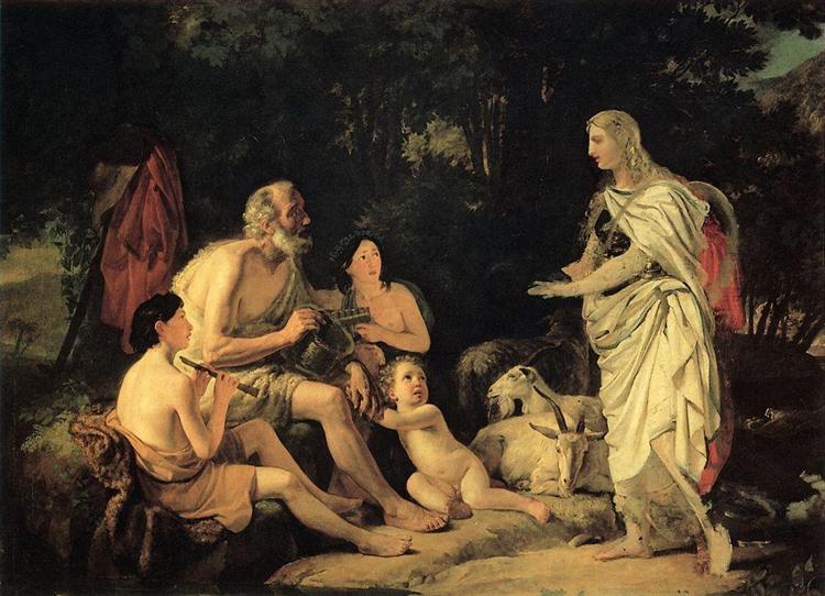 Эрминия у пастухов, 1824 - Карл Брюллов