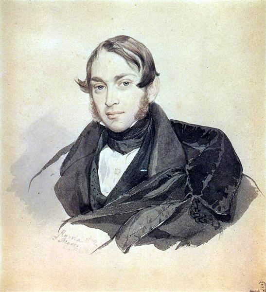 Portrait of S. A. Sobolevsky, 1832 - Karl Bryullov