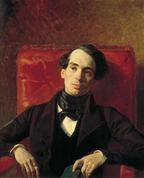 Portrait of the Poet and Translator A. N. Strugovshchikov, 1840 - Карл Брюллов