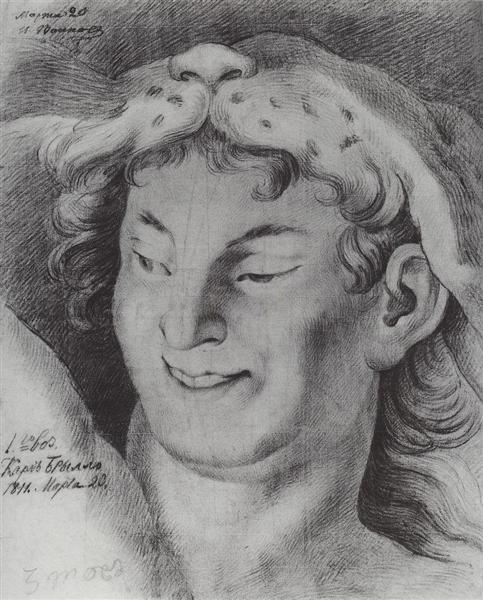 The head of Bacchus, 1811 - Карл Брюллов