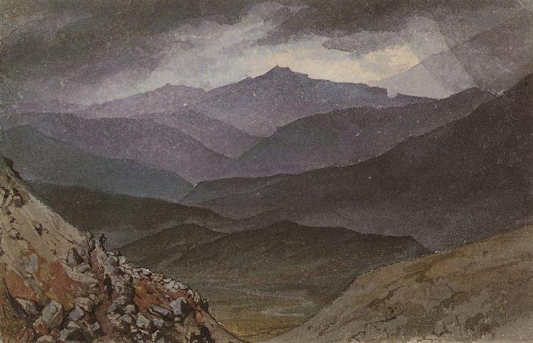 Дорога в Синано после грозы, 1835 - Карл Брюллов
