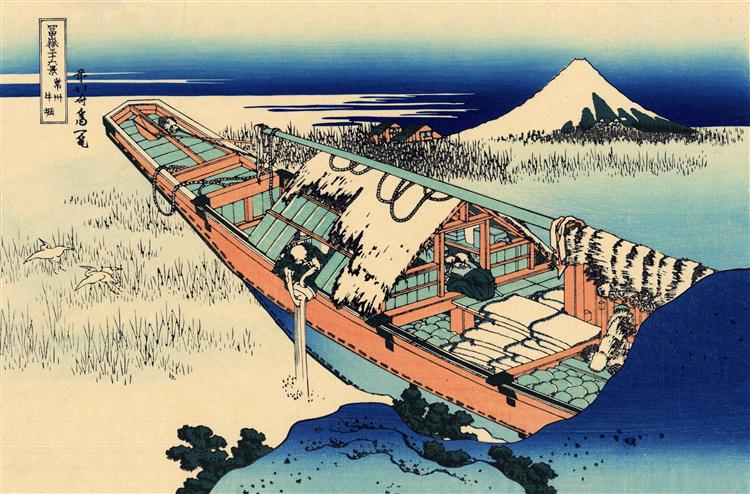 Ushibori in the Hitachi province - Katsushika Hokusai