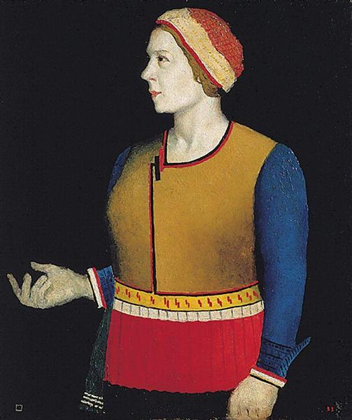Portrait of Artist s Wife N.A. Malevich, 1933 - Kasimir Sewerinowitsch Malewitsch