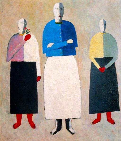 Three Girls, 1932 - Kazimir Malévich