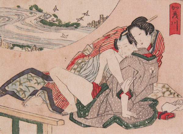 Love on the Kamo River, 1830 - Keisai Eisen