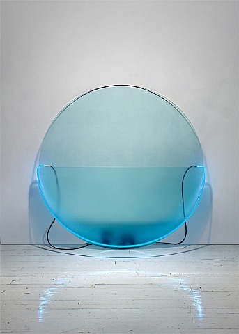 Lit Circle Blue with Etched Glass, 1968 - Кіт Соньєр