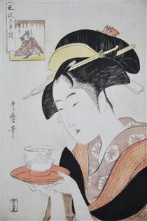 Portrait of Naniwaya Okita - Utamaro