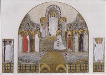 Am Steinhof Church, mosaic design for the main altar - Koloman Moser