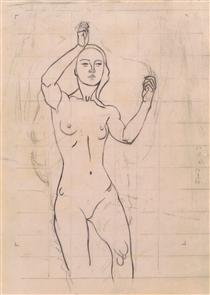 Character study of Venus in the Grotto - Koloman Moser