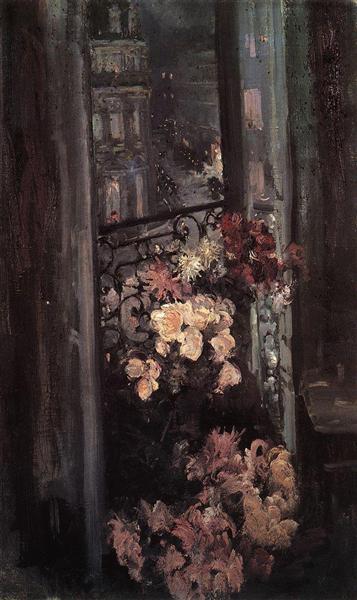 A Parisian Balcony, 1908 - Костянтин Коровін