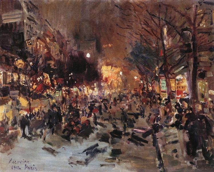 Boulevard in Paris, 1912 - Konstantin Korovin